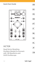 Behringer Victor クイックスタートガイド