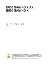 Gigabyte B650 GAMING X 取扱説明書